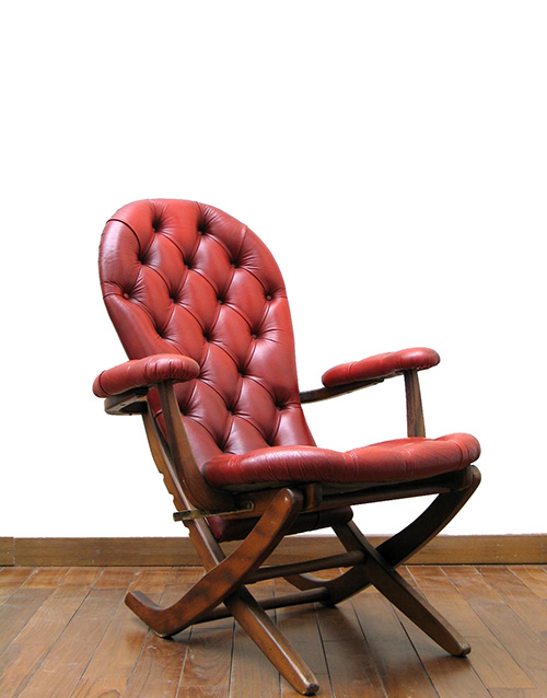 Fauteuil cuir rouge – Image 2