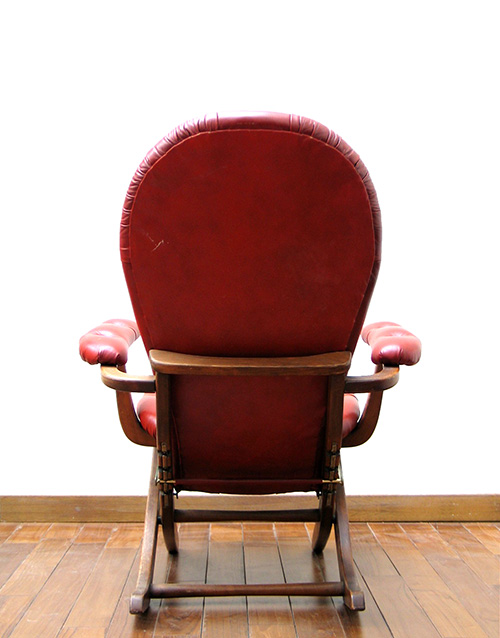 Fauteuil cuir rouge – Image 3