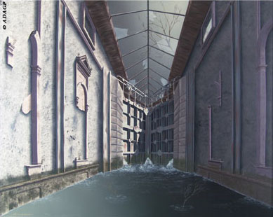 LE CANAL=100 x 81 cm - Thierry Van Quickenborne