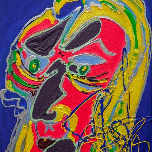 Isa Sator « l’oncle explorateur » 2018 50 x 60 cm Acrylique sur toile