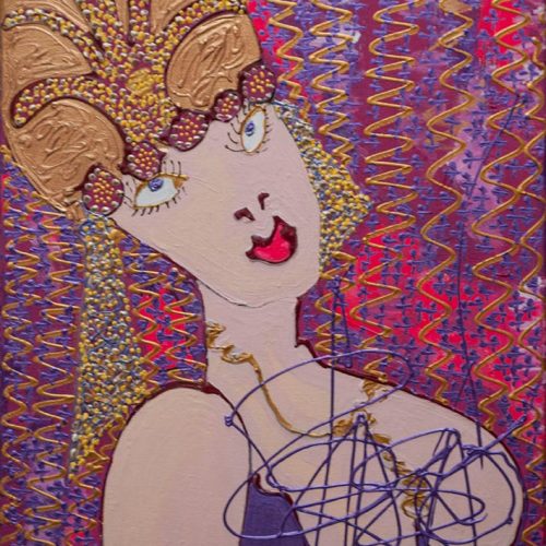 La cousine germaine du père- 2018 - 50x40 cm -Acrylique sur toile - 1200€