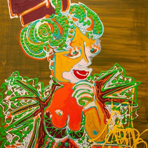 La grand mère paternelle - 2018 - 100 x 80 cm -Acrylique sur toile - 3000€