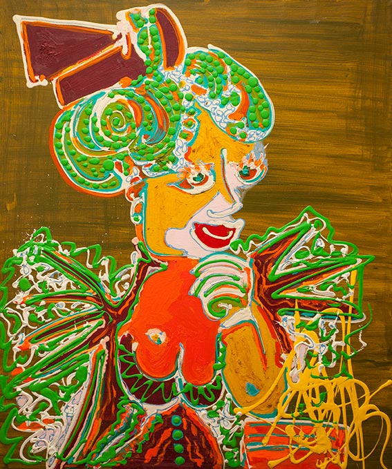 La grand mère paternelle - 2018 - 100 x 80 cm -Acrylique sur toile - 3000€