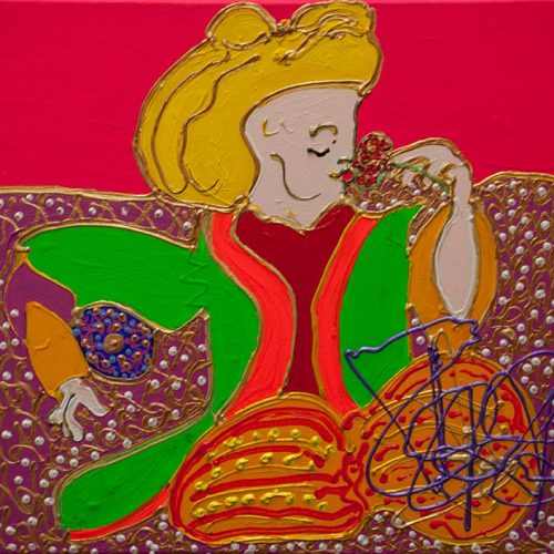 Isa Sator « Le parrain – Le prince gourmand » 2018 70 x 40 cm Acrylique sur toile