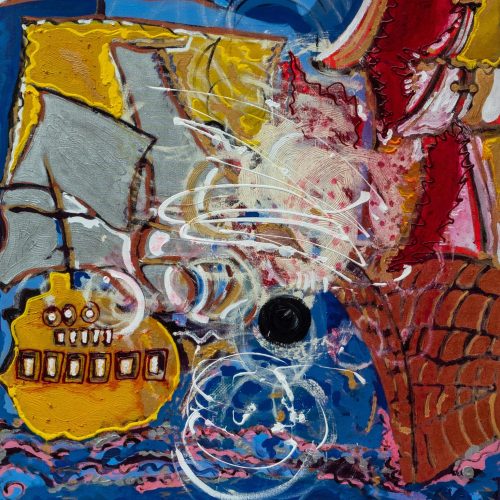 A boulet tiré Isa Sator 190 x 110 Acrylique sur lin