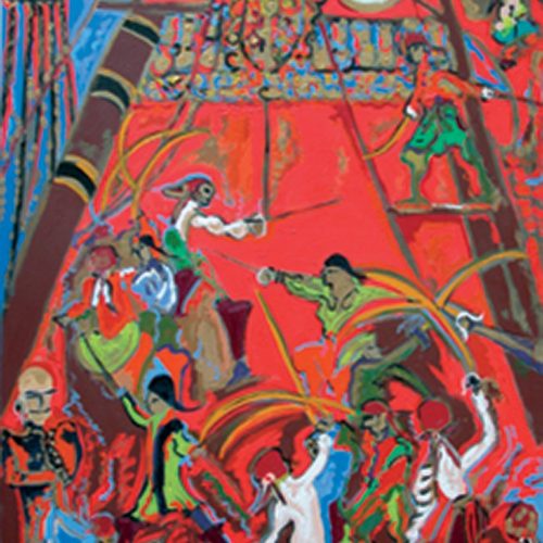 Action Isa Sator 190 x 110 Acrylique sur lin