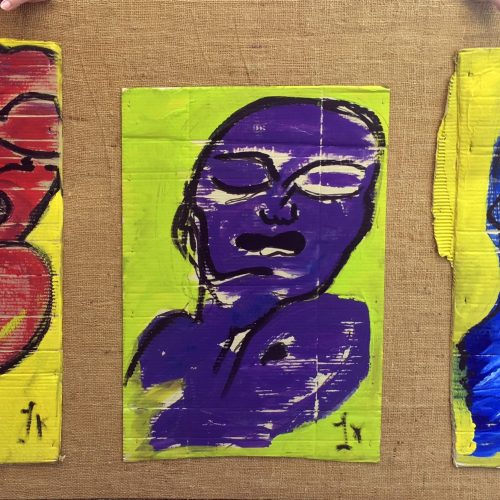 Les trois grâces Isa Sator 180 x 90 Technique mixte sur bois