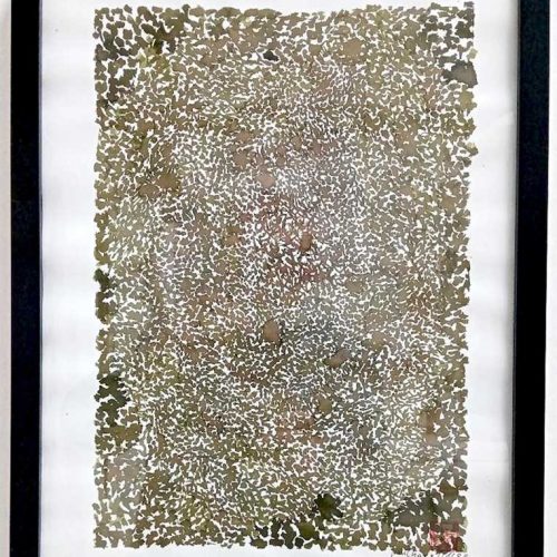 2021-8-17 -encre verte et terre de sienne- 29,7 x 40 cm, ©JeanChazy