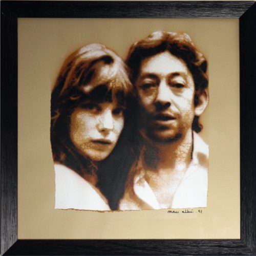 Mat Elbe - Gainsbourg - 30x30_cadre - Galerie JPHT