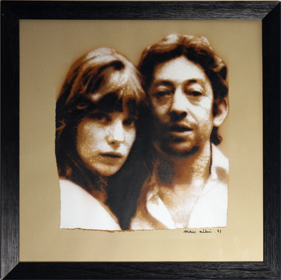 Mat Elbe - Gainsbourg - 30x30_cadre - Galerie JPHT