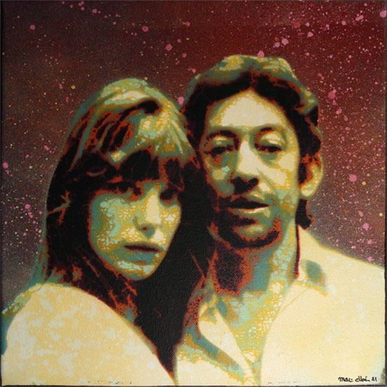 Mat Elbe - Gainsbourg - Toile5_30x30 -Galerie JPHT