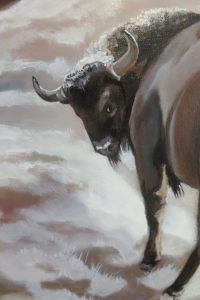 Bison Fâché - Anne Zamo - Artiste peintre