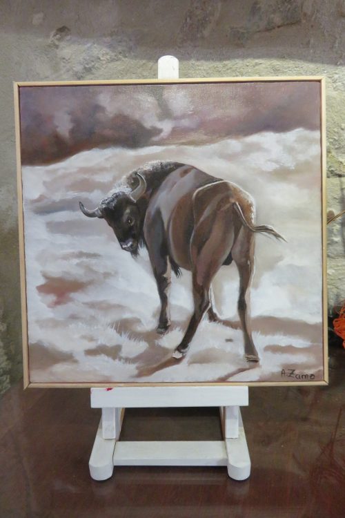 Bison Fâché - Anne Zamo - Artiste peintre