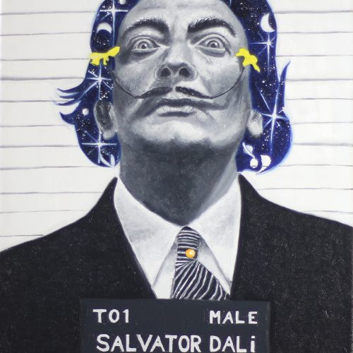 Christophe Durand DALI, arrêté pour extrémisme surréalistique huile sur coton 35x27