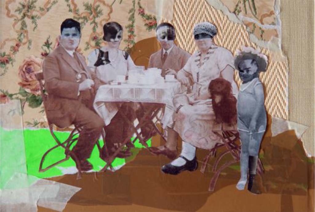 Kaffeekranz, collage sur papier, 30x40