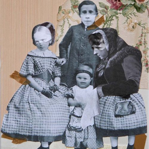 L’intru, 2013 - collage sur papier 30x40