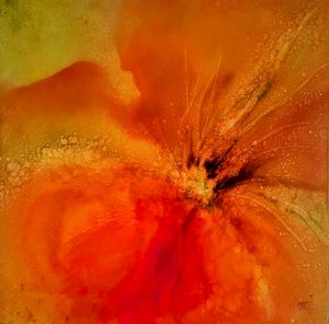 Frénésie Margot Issaly Peinture à l'huile au glacis sur toile 80x80cm