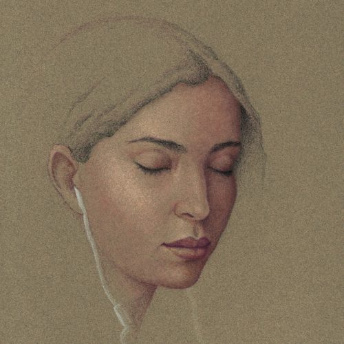 Page 29 - LA MELOMANE - 300dpI Isabelle Forestier Edition Tartamudo - Hommage aux femmes anonymes du RER - couleur sélective travaillée - base Bal. couleurs Cyan-5 Jaune-10