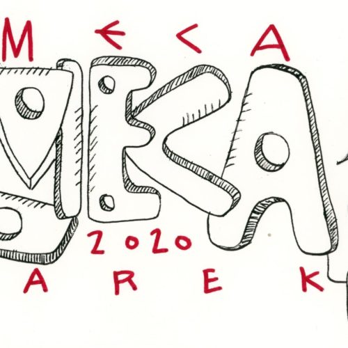 Tarek MeKa, 2020 Dessin aux poscas sur papier toilé 24x16 cm