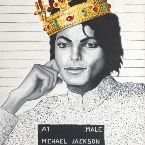 Christophe Durand Michael Jackson, soupçonné d'avoir rejoint sa galaxie huile sur coton 35x27
