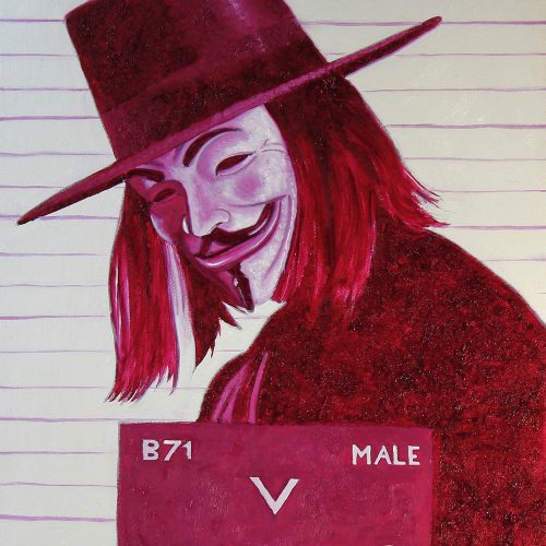 Christophe Durand V, arrêté pour désobéissance civile huile sur coton 35x27